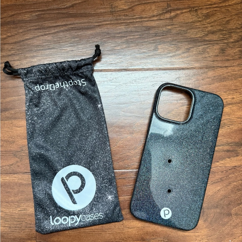 Loopy Case Black Minimalist Phone Case 13 Pro Max